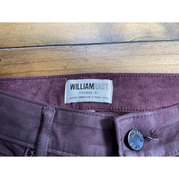 William Rast Maroon Skinny Suede Pants Women’s Size 26 - Picture 4 of 10